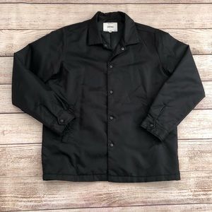 Ciaopanic Men's Jacket Size M - Black Nylon Lined Snap Button Front